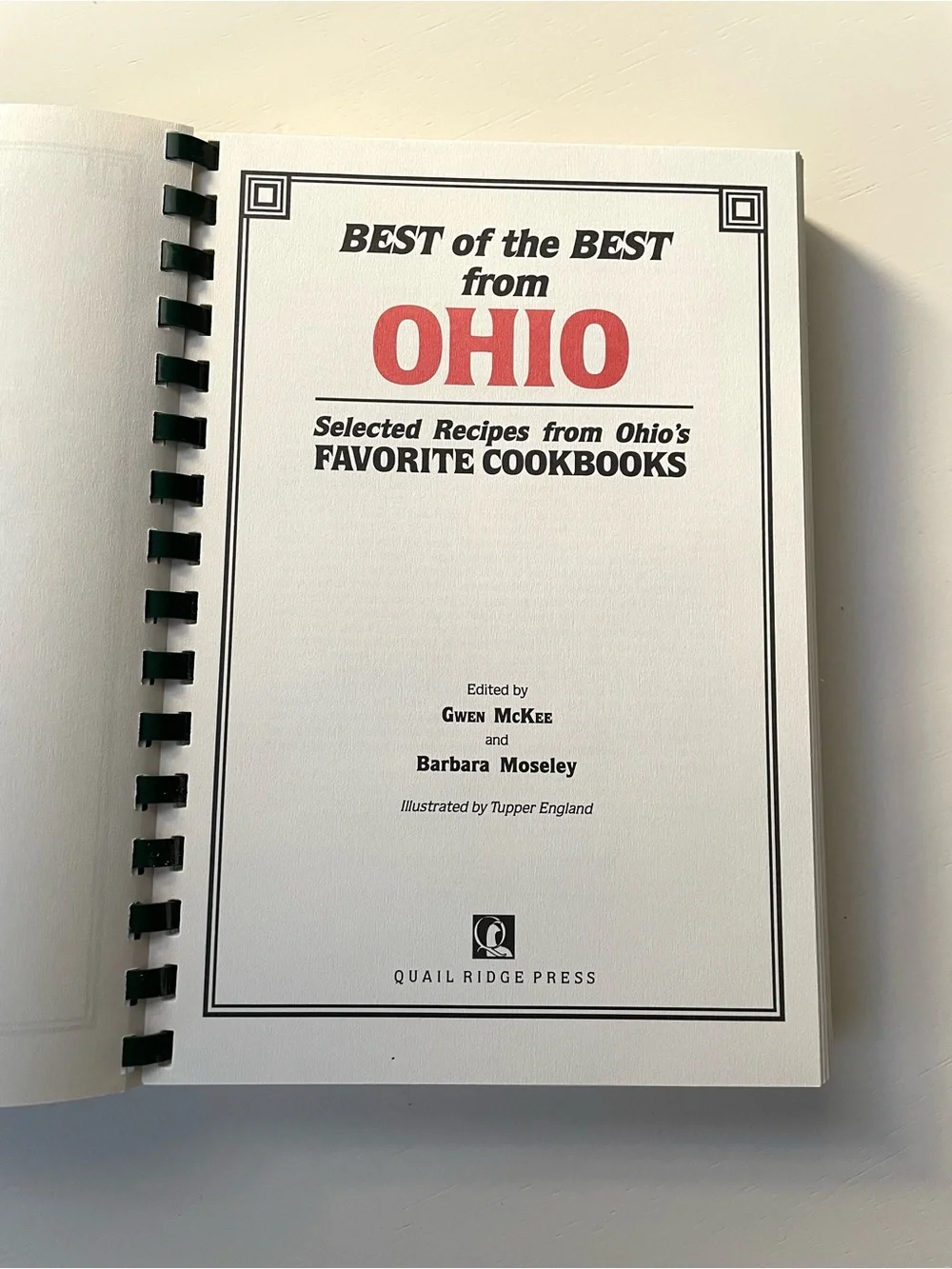 Vintage 1996 Best of The Best Ohio cookbook state recipes